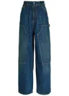Maison Margiela Panelled Wide-leg Jeans In Blue