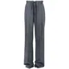 Maison Margiela Charcoal Gray Drawstring Pants With Mid-rise Waistband And Reinforced Ankles In Gray