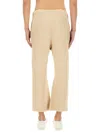 Maison Margiela Cotton Trousers With Distressed Finish In Neutral