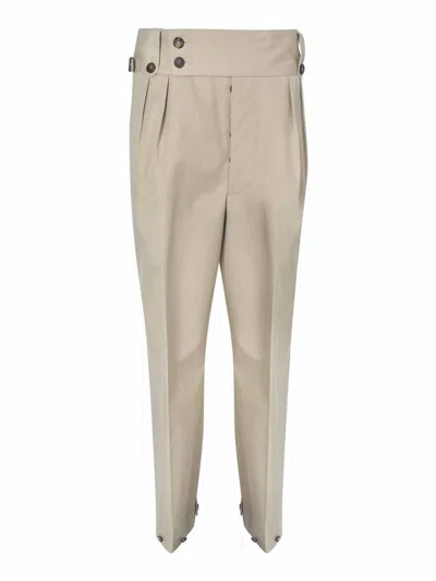 Maison Margiela Buttons Pants In Beige