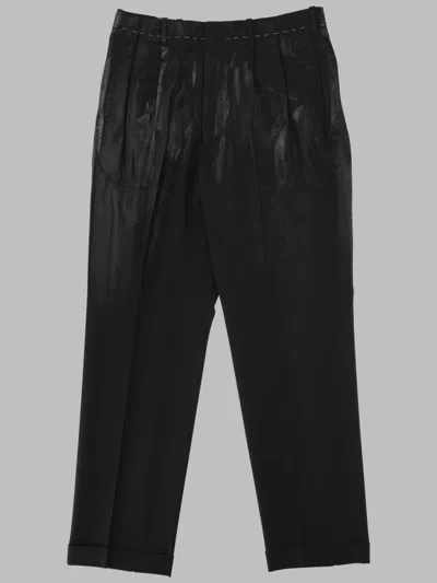 Maison Margiela Pantalone Sartoriale Con Pieghe In Black