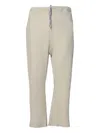 Maison Margiela Drawstring-waist Cropped Trousers In Neutral