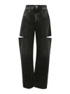 Maison Margiela Loose-fit Jeans With Stylish Slash Detailing In Black