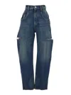 Maison Margiela Denim Jeans With Side Rips In Multi