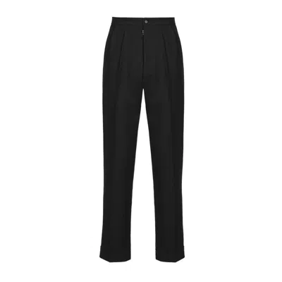 Maison Margiela Men Black Wool Blend Pant In 900