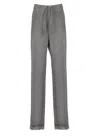 Maison Margiela Wool Blend Trousers Drawstring Waist In Grey