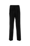 Maison Margiela Wool Trousers With Back Pockets And Belt Loops In Black