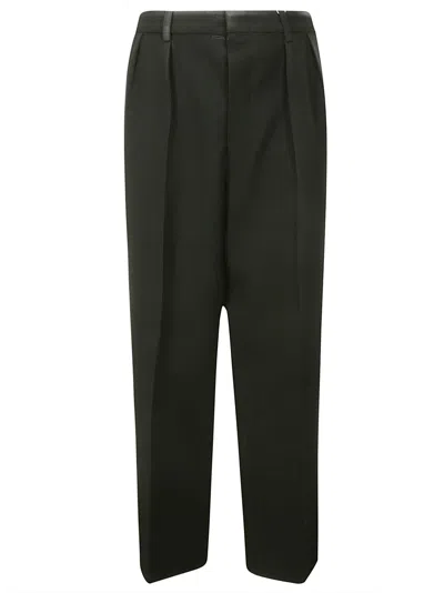 Maison Margiela Pants In Black Shiny