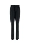 Maison Margiela Women Midnight Blue Mohair Blend Pant In Blue