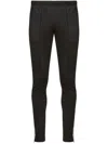 Maison Margiela Cotton Blend Trousers With Stripe Detailing In Black