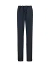 Maison Margiela Drawstring Straight-leg Trousers In Dark Avion