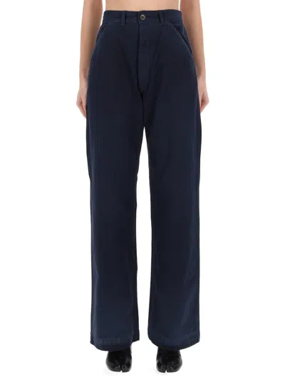 Maison Margiela Blue Relaxed High Rise Jeans