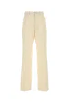 Maison Margiela Cream Mohair Blend Pant In Neutral
