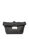 Maison Margiela Rectangular Leather Clutch Loop Handle In Black