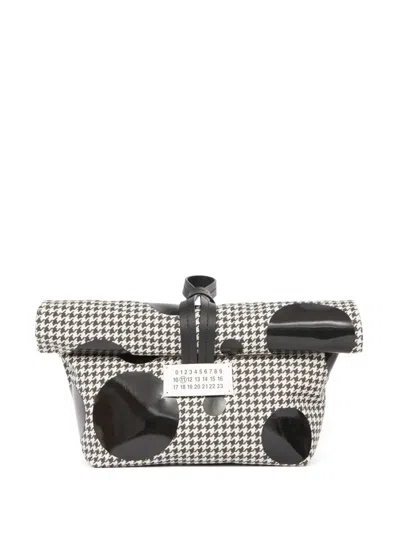 Maison Margiela Paper Houndstooth Clutch Bag In White
