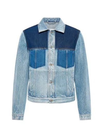 Maison Margiela Patchwork Denim Jacket In Blue
