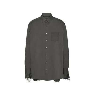 Maison Margiela Patchwork Inside-out Jacket Man Charcoal In Gray