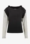 Maison Margiela Woman Top Charcoal Size M Cotton In Black