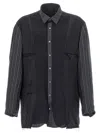 Maison Margiela Patchwork Reversible Jacket Casual Jackets And Parka Gray