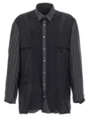 Maison Margiela Patchwork Reversible Jacket Casual Jackets And Parka Gray