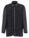 Maison Margiela Patchwork Reversible Jacket Casual Jackets And Parka Gray