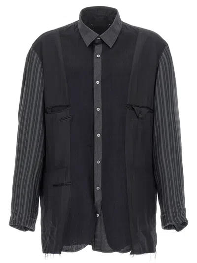 Maison Margiela Patchwork Reversible Jacket Casual Jackets And Parka Gray In Multicoloured