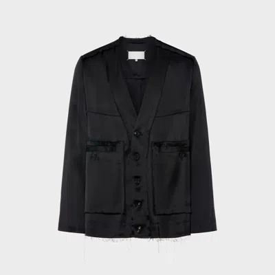 Maison Margiela Patchwork Satin Jacket Man Black