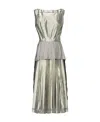 Maison Margiela Laminated Dress Dresses Silver In Gray