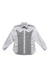 Maison Margiela Patchwork Striped Button Down Shirt Black