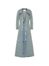 Maison Margiela Patchwork Tie-detail Coat In Blue