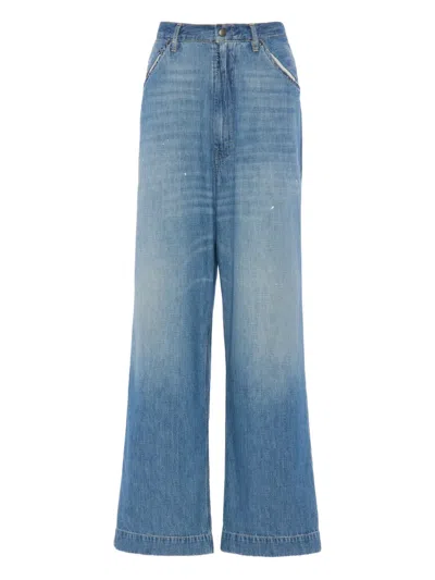 Maison Margiela Patchwork-detail Jeans In Blue