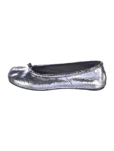 Pre-owned Maison Margiela Patent Leather Ballet Flats In Silver