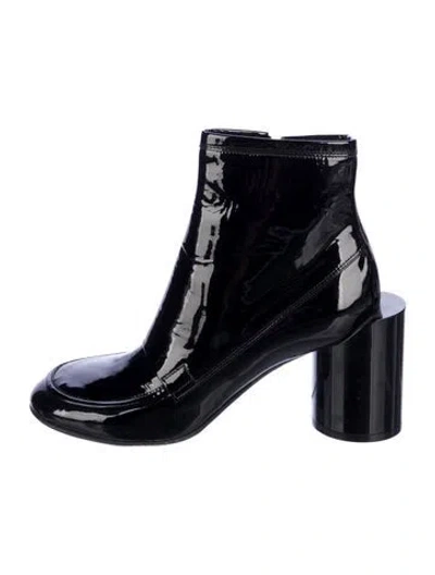 Pre-owned Maison Margiela Patent Leather Boots In Black