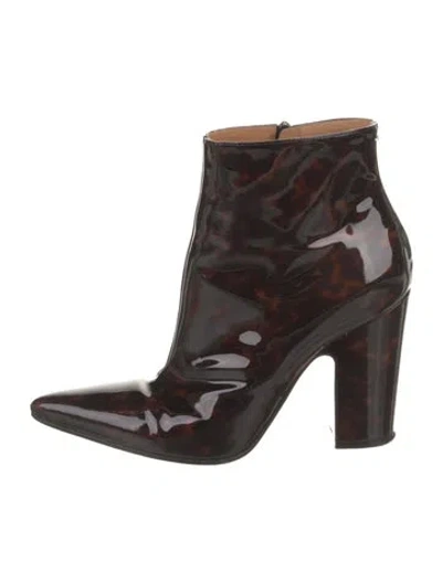 Pre-owned Maison Margiela Patent Leather Boots In Brown