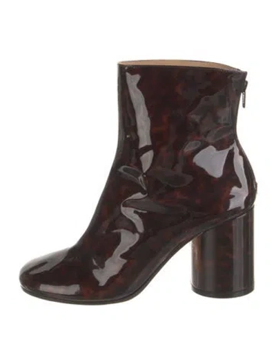 Pre-owned Maison Margiela Patent Leather Boots In Brown
