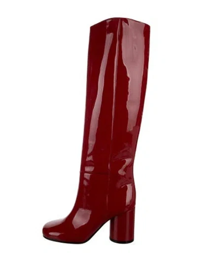 Pre-owned Maison Margiela Patent Leather Boots In Red