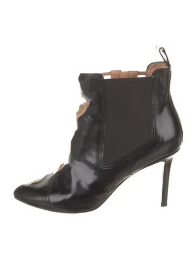 Pre-owned Maison Margiela Patent Leather Chelsea Boots In Black