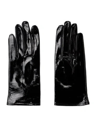 Pre-owned Maison Margiela Patent Leather Gloves  W/tags In Black