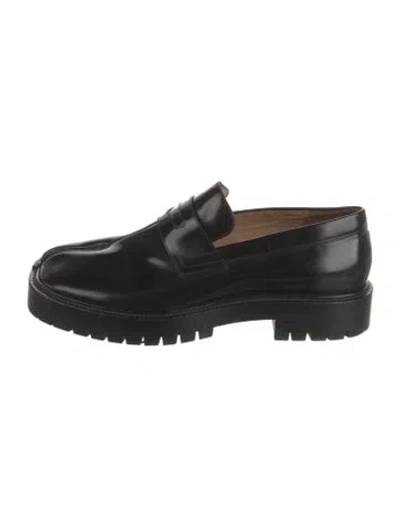 Pre-owned Maison Margiela Patent Leather Loafers In Black