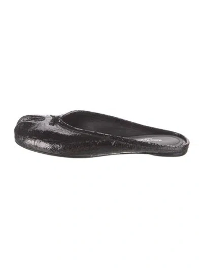 Pre-owned Maison Margiela Patent Leather Mules In Black