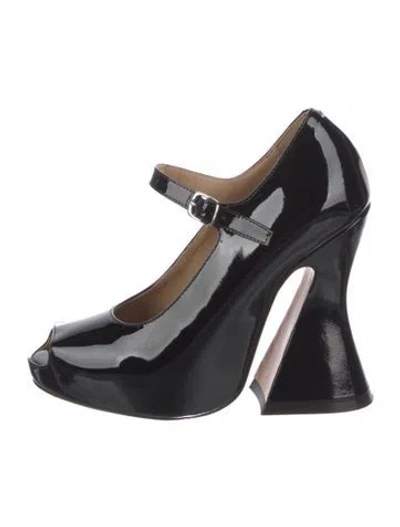 Pre-owned Maison Margiela Patent Leather Pumps In Black