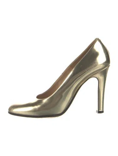 Pre-owned Maison Margiela Patent Leather Pumps In Green