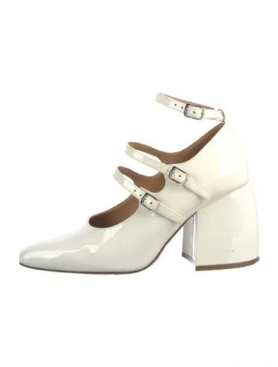 Pre-owned Maison Margiela Patent Leather Pumps In Neutral