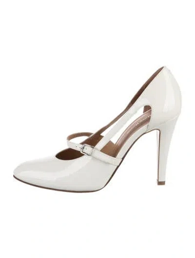 Pre-owned Maison Margiela Patent Leather Pumps In White