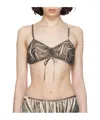 Maison Margiela Pattern Printed Detail Bra Underwear In Black