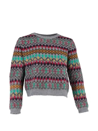 Pre-owned Maison Margiela Patterned Sweater In Gray