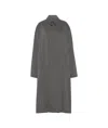 Maison Margiela Single-breasted Trench Coat In Blue