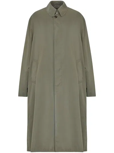 Maison Margiela Peached Trench Coat In Green