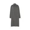 Maison Margiela Single-breasted Trench Coat In Blue