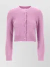 Maison Margiela Lilac Wool Blend Cardigan
